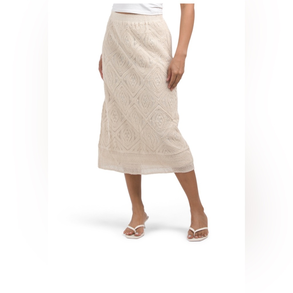 New Cream Lace Skirt